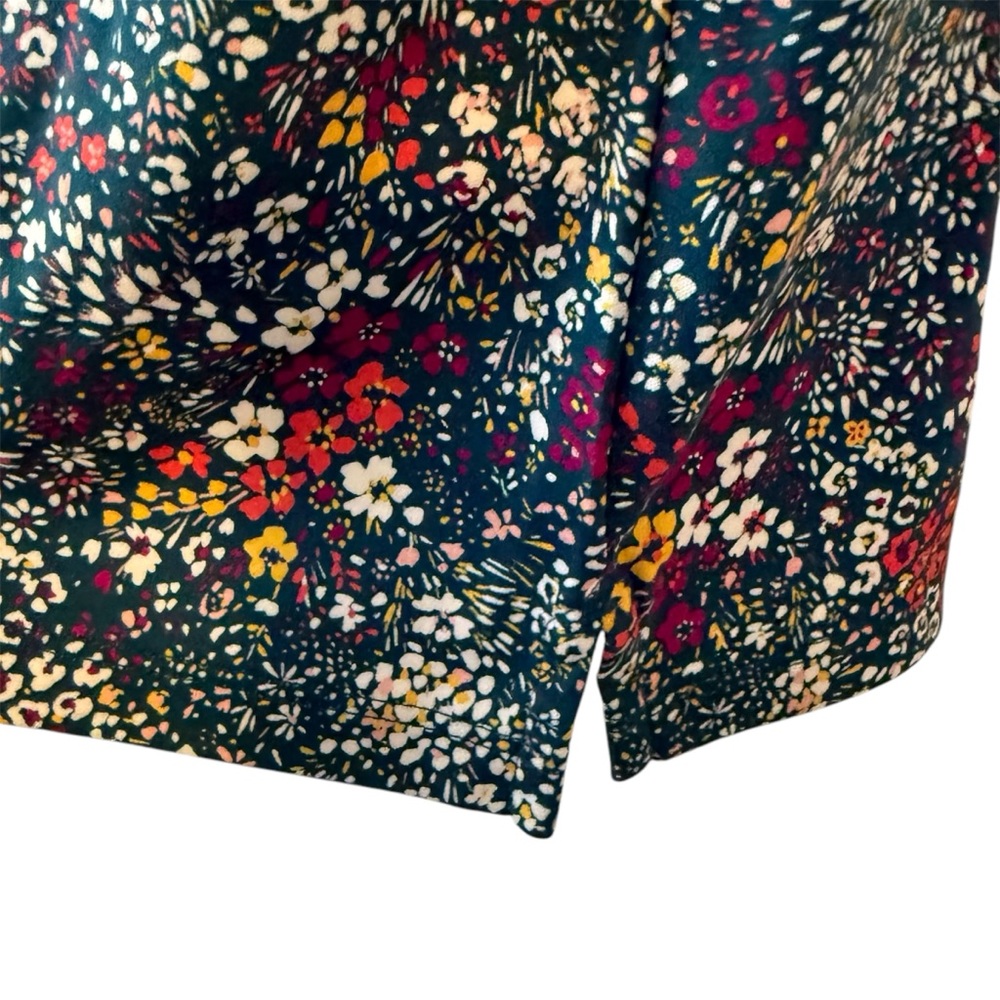 Lands' End Supima Cotton Short Sleeve Polo Shirt Baltic Teal Ditsy Floral NWT - Picture 9 of 13